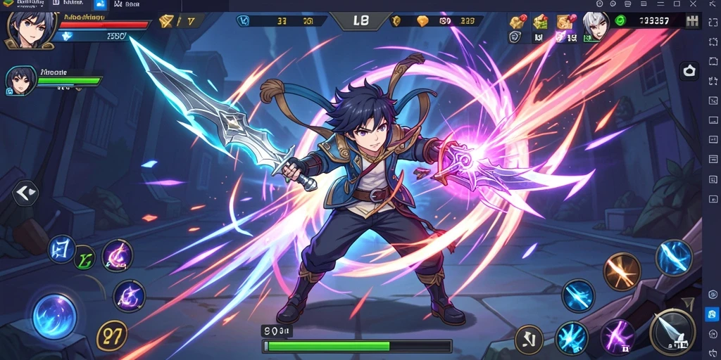 Tampilan awal game dengan karakter utama yang menarik.
