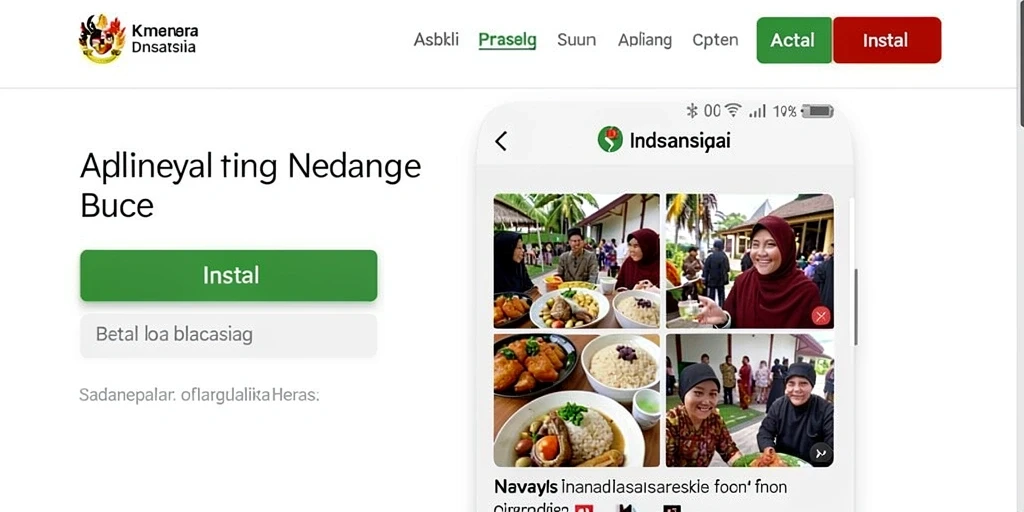 Tampilan home screen yang menarik dan informatif.